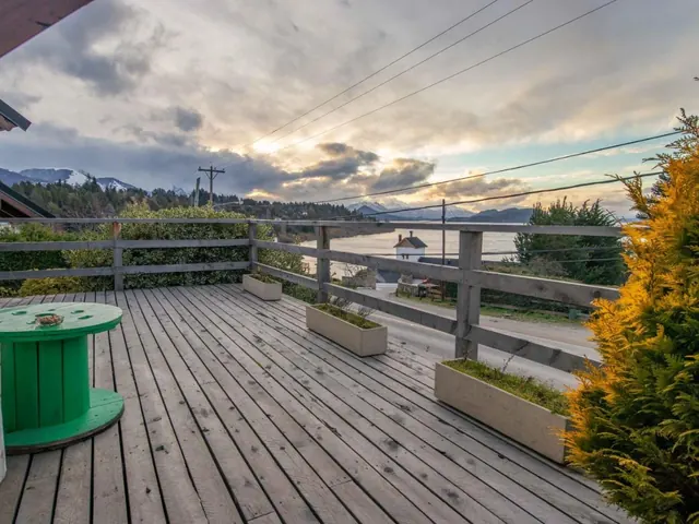 Terraza de Bonita Lake House - Hostel & Bungalows en Bariloche