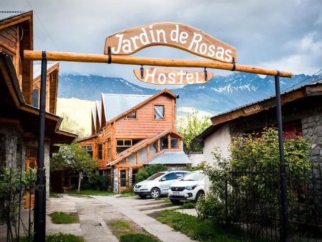 Entrance at Jardín de Rosas Hostel in El Bolsón