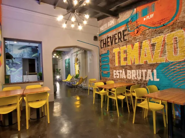 Cocina compartida de Play Hostel Garden en Buenos Aires