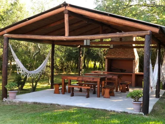 Barbecue area at Posada Che Teindy in Iberá Wetlands